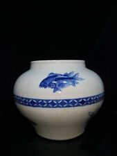 Exquisite Old Chinese Yuan Blue & White porcelain Painted fish jar pots 8462 picture