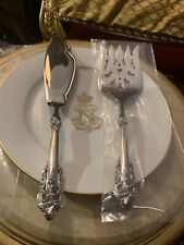 Grande Baroque by Wallace Sterling Silver Fish Serving Set 2 Piece Custom HHWS picture