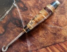 ANTIQUE SEGMENTED STAG HORN  HANDLE  GLOVE BUTTON HOOK. TRULY UNIQUE.  picture