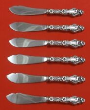 Lily By Whiting Sterling Silver Trout Knife Set 6pc HHWS Custom picture