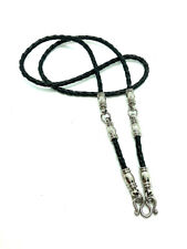 Rare Necklace Rope Leather Black Buddha Buddhist Amulet thai for Pendant 3 Hook picture