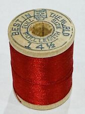 VINTAGE Silk Thread Brainerd Armstrong Scarlet Red Fly Fishing Tying Sewing 14.5 picture