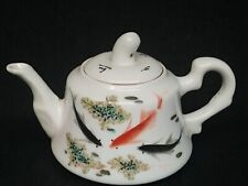 Super Collecting Ancient China Porcelain Painting Beautiful Fish Wine Pot Teapot picture