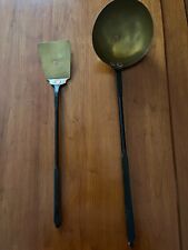 ANTIQUE FIREPLACE SPOON AND SPATUALA picture