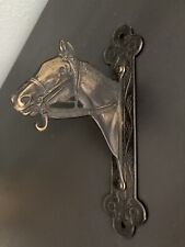Antique Horse Head Hat Rack Wall Hook Brass Bronze Equestrian Arts and Crafts picture