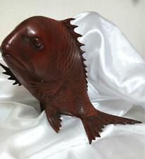 Sea Bream Fish Metal Statue 12.8 inch Width Japanese Metalwork Figurine picture