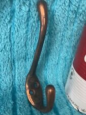 1900s Primitive Country Antique Flashed Cast Bronze Iron Forged Coat Hook picture