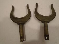 Pair of Boat Oar locks  Iron brass Vintage Water sports fishing, decorative /Use picture