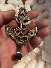 Anchor Navy Coat Hook Decor Patina Rustic Brass Seaman Boat Cabin Lake GIFT picture