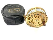 Hardy Gold Sovereign #9/10 trout fly reel with Hardy reel pouch Ltd Ed #322 picture