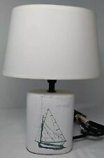 Nautical Boat Sailing Yacht White Wood Desk Night Stand Lamp 11