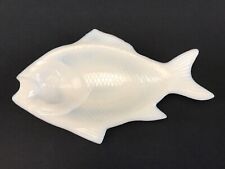 Antique Milk Glass Atterbury Fish Dish Bowls Marked Patent June 4th 1872 picture