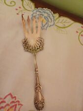 Rogers International Silverplate TUXEDO Ornate Solid Fish Serving Fork picture