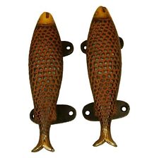Victorian Style Red Fish Shape Handmade Brass Window Drawer Wardrobe Pull Handle picture