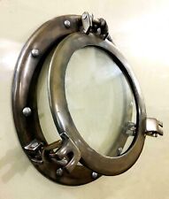 Antique 20 inch marine canal boat porthole-window ship round glass wall decor picture