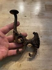 Victorian Cast Iron Coat Hook Patina Collector Home Office Decoration Hat Rack picture