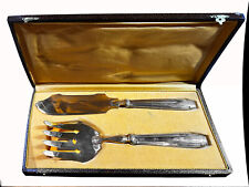 An Art Deco Silver plated Fish Service with gold washed blade & tines New in box picture