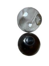 2x Japanese Glass Fishing Floats | Clear and Deep Brown | 4.5