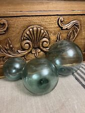 Japanese Glass Fishing Floats Lot of 3 picture