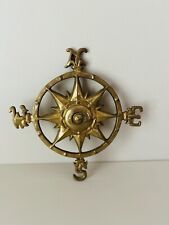 Vintage Brass  Compass WEATHERVANE DIRECTIONAL Ship Nautical  Boat Wall Decor picture
