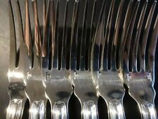 ALBI SET 12 pcs Christofle  Silver-plate Dinner 6 Forks 6 Knives FISH FRANCE NEW picture
