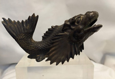 Chinese Antique Bronze Dragon Fish APPRX 5 IN L 19TH century picture