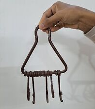 Antique Iron Well Bucket Fetching 9-Hooks Original Old Handcrafted-390gr picture