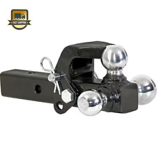1-7/8 In., 2 In., 2-5/16 In. Chrome Towing Balls Tri-Ball Hitch with Pintle Hook picture