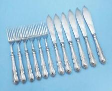 ANTIQUE FISH CUTLERY SILVER PLATED LILY PATTERN JAMES DIXON c1885 picture