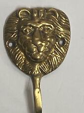 Vintage brass Lion Head hook. coat hook hanger. picture