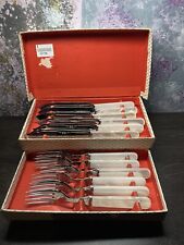 Set Of Fish Knifes And Forks Nickel Plated Made In Sheffield 6 Of Each picture