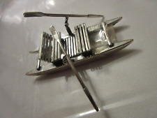 Unique Sterling Silver Miniature Boat, Made in Italy, 37g, 7x2.5 cm picture