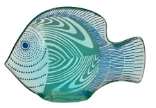 Vintage Abraham Palatnik Lucite Fish Aqua Teal Blue ca 1960 - 3.25