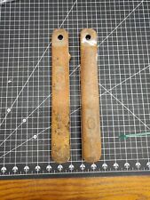 2 Antique Vintage Old Cast Iron Window Sash Weights #6 lb Fishing Rustic Decor picture