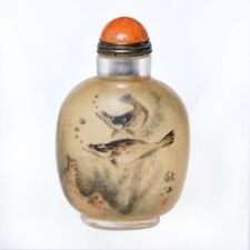 Chinese Glass Water grass Tish Mandarin Fish Picture Snuff Bottle picture