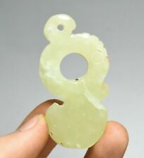 5.5CM China Hongshan Culture Old Jade Carved Yu Pig Dragon Hook Amulet pendant picture