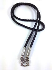 Rare Thai Buddha Amulet Handmade Pendant Black Necklace Leather Rope 1 hook 24