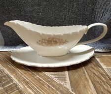 Vintage LENOX Gravy Boat with Attached Underplate Valera made USA picture