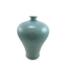 Celadon Carved Fish Plum Porcelain Vase picture