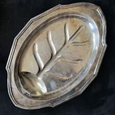 Wm A. Rogers Silverplate Meat and Fish Tray / Platter, Grandmillennial Serveware picture