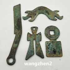 4PCS Bronze fish coins from different dynasties in ancient China picture