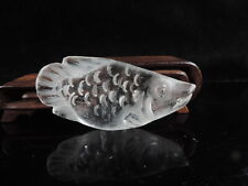 Sculpture Chinese Antique Nature Crystal Lucky Fish Statue Pendant picture