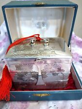 Sterling Silver 950-Tiered Jewelry Casket T. Muto Silversmiths 573 Gr Gorgeous picture