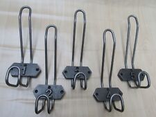 PACK OF 5 NUMBERED WIRE INDUSTRIAL SCHOOL hat & coat hook rustic old vintage picture