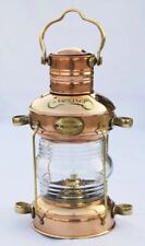 Brass and Copper SHIP Hanging Boat Light NAUTICAL LANTERN LEEDS ANCHOR LAMP GIFT picture