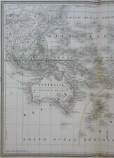 Oceania Australia Polynesia New Zealand c.1850 Tardieu fine large engraved map picture
