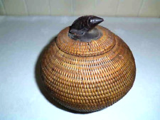 Vintage Indonesian Woven Fish Basket picture