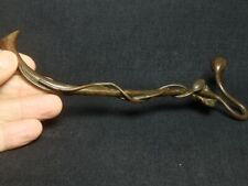 L 7.4 inch Old Chinese Bronze Hand Carved Lotus root Hook Decoration Collection picture