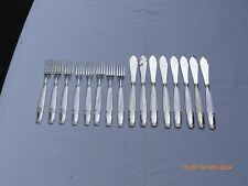 16 PIECE SILVER PLATE ELKINGTON WESTMINSTER PATTERN FISH CUTLERY SET picture