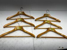 6 Collectible VINTAGE Solid wood wooden Hanger SEARS  Maple Heavy HIGH QUALITY  picture